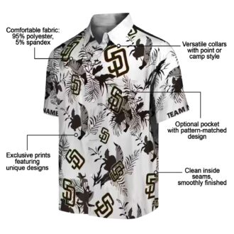 Custom Padres Tropical Hawaiian Shirt for Summer - Botanical Style