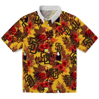 Floral Toucan San Diego Padres Hawaiian Shirt - MLB Fan Gift for Beach & Game Day