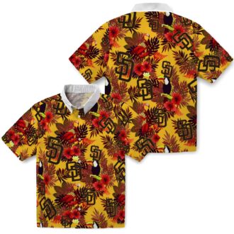 Floral Toucan San Diego Padres Hawaiian Shirt - MLB Fan Gift for Beach & Game Day