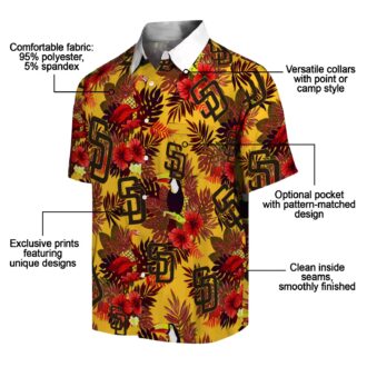 Floral Toucan San Diego Padres Hawaiian Shirt - MLB Fan Gift for Beach & Game Day