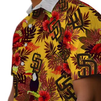 Floral Toucan San Diego Padres Hawaiian Shirt - MLB Fan Gift for Beach & Game Day