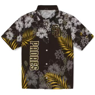 Limited Edition San Diego Padres Hawaiian Shirt - Brown Hibiscus Summer Print for Fans
