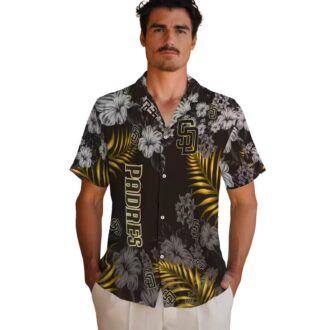 Limited Edition San Diego Padres Hawaiian Shirt - Brown Hibiscus Summer Print for Fans