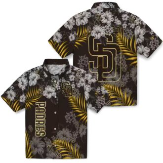 Limited Edition San Diego Padres Hawaiian Shirt - Brown Hibiscus Summer Print for Fans
