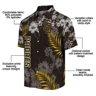Limited Edition San Diego Padres Hawaiian Shirt - Brown Hibiscus Summer Print for Fans