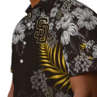 Limited Edition San Diego Padres Hawaiian Shirt - Brown Hibiscus Summer Print for Fans