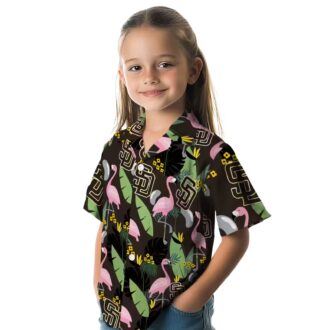 Men’s San Diego Padres Tropical Shirt - Brown Flamingo Summer Apparel