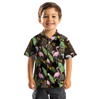 Men’s San Diego Padres Tropical Shirt - Brown Flamingo Summer Apparel