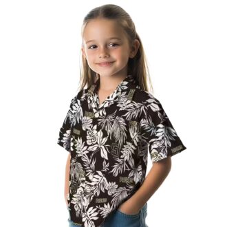 MLB Logo Padres Hawaiian Shirt - Brown & White Palm Leaf Shirt for Men’s Summer Fashion