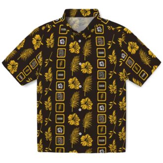 MLB San Diego Padres Hawaiian Shirt - Brown Palm Print for Tailgate Party