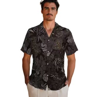 MLB San Diego Padres Jungle Vibes Brown Hawaiian Shirt - Summer Beach Shirt for Fans