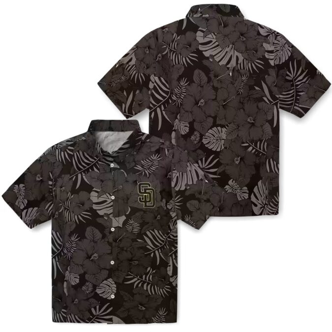 MLB San Diego Padres Jungle Vibes Brown Hawaiian Shirt - Summer Beach Shirt for Fans