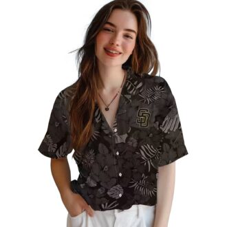 MLB San Diego Padres Jungle Vibes Brown Hawaiian Shirt - Summer Beach Shirt for Fans