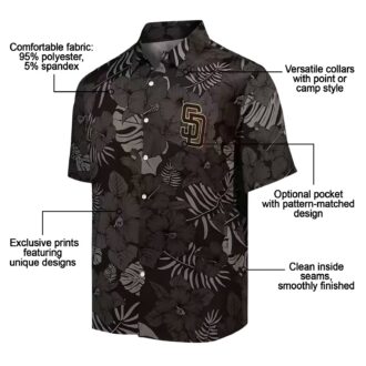 MLB San Diego Padres Jungle Vibes Brown Hawaiian Shirt - Summer Beach Shirt for Fans