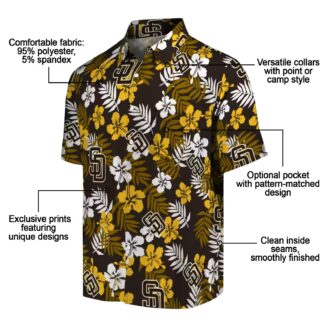 MLB San Diego Padres Tropical Floral Hawaiian Shirt - Perfect Summer Beachwear