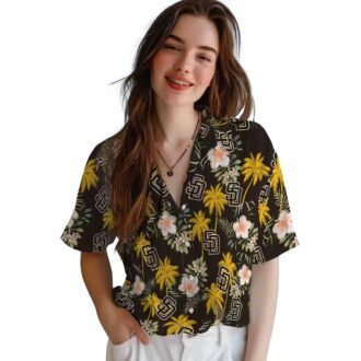 Official San Diego Padres Palm Tree Hawaiian Shirt - Brown MLB Summer Shirt for Fans