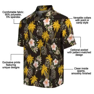 Official San Diego Padres Palm Tree Hawaiian Shirt - Brown MLB Summer Shirt for Fans