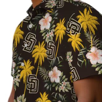 Official San Diego Padres Palm Tree Hawaiian Shirt - Brown MLB Summer Shirt for Fans