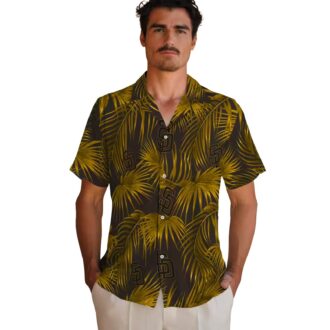 Padres Leafy Palms Brown Hawaiian Shirt - Official MLB San Diego Fan Shirt for Summer Vibes