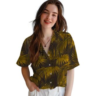 Padres Leafy Palms Brown Hawaiian Shirt - Official MLB San Diego Fan Shirt for Summer Vibes