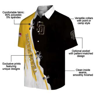 Personalized Padres Tropical Hawaiian Shirt - Brown White Game Day MLB Fan Apparel