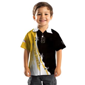 Personalized Padres Tropical Hawaiian Shirt - Brown White Game Day MLB Fan Apparel