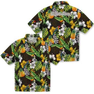 San Diego Padres Aloha Hawaiian Shirt - Tropical Toucan Print in Brown and Green