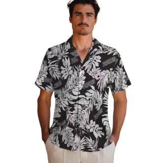 San Diego Padres Black Hawaiian Shirt with Monstera Leaf Pattern - Perfect for Summer Vacations