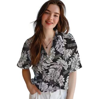 San Diego Padres Black Hawaiian Shirt with Monstera Leaf Pattern - Perfect for Summer Vacations