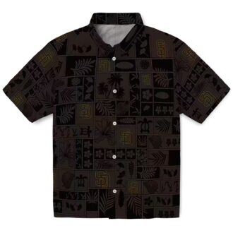 San Diego Padres Brown & Black Tropical Hawaiian Shirt - Perfect Gift for MLB Fans