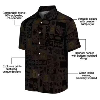 San Diego Padres Brown & Black Tropical Hawaiian Shirt - Perfect Gift for MLB Fans