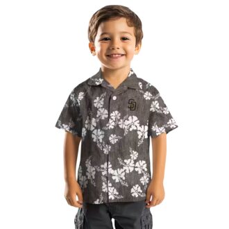 San Diego Padres Floral Hibiscus Hawaiian Shirt - Brown MLB Shirt for Beach & Vacation