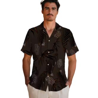 San Diego Padres Palm Leaf Brown Hawaiian Shirt - MLB Fan Summer Tropical Apparel