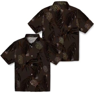 San Diego Padres Palm Leaf Brown Hawaiian Shirt - MLB Fan Summer Tropical Apparel