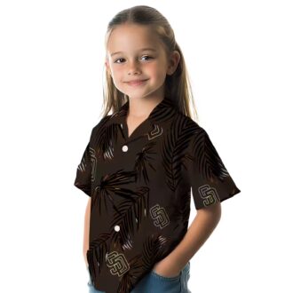 San Diego Padres Palm Leaf Brown Hawaiian Shirt - MLB Fan Summer Tropical Apparel