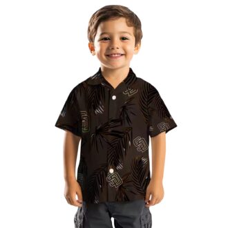 San Diego Padres Palm Leaf Brown Hawaiian Shirt - MLB Fan Summer Tropical Apparel