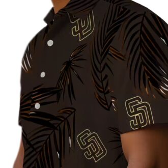 San Diego Padres Palm Leaf Brown Hawaiian Shirt - MLB Fan Summer Tropical Apparel