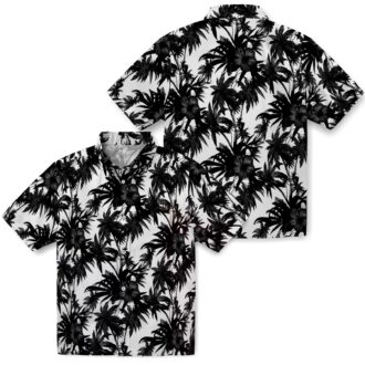 San Diego Padres Palm Motifs Black White Hawaiian Shirt - MLB Fan Summer Beach Apparel