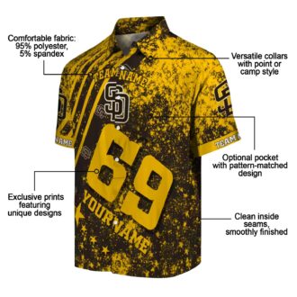 San Diego Padres Star Stripes Aloha Button Up Shirt - Personalized Brown Summer Wear for MLB Fans