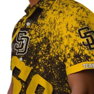 San Diego Padres Star Stripes Aloha Button Up Shirt - Personalized Brown Summer Wear for MLB Fans