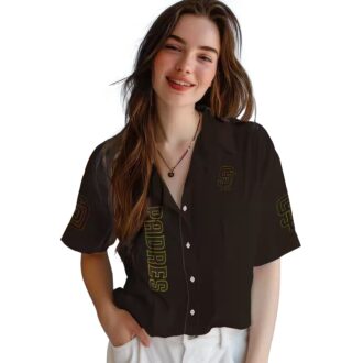 San Diego Padres Stuart Minion Brown Hawaiian Shirt - Perfect for Game Day & Summer Fun