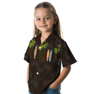 San Diego Padres Surfboard Palm Brown Hawaiian Shirt - MLB Team Fan Gear