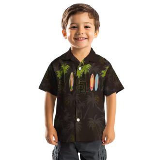 San Diego Padres Surfboard Palm Brown Hawaiian Shirt - MLB Team Fan Gear
