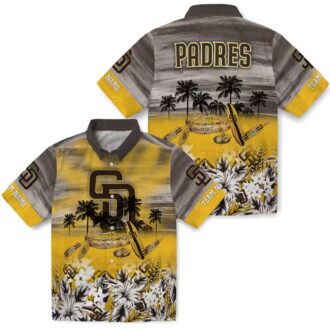 San Diego Padres Tropical Canoe Casual Shirt - Brown Hawaiian Shirt for Game Day