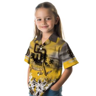 San Diego Padres Tropical Canoe Casual Shirt - Brown Hawaiian Shirt for Game Day