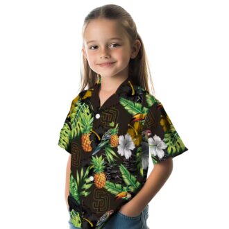 San Diego Padres Tropical Hibiscus Pineapple Hawaiian Shirt - Brown & Green MLB Fan Apparel