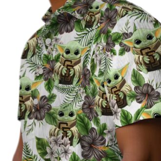 San Diego Padres Yoda Green Hawaiian Shirt - Tropical MLB Fan Gear for Beach & Summer Parties