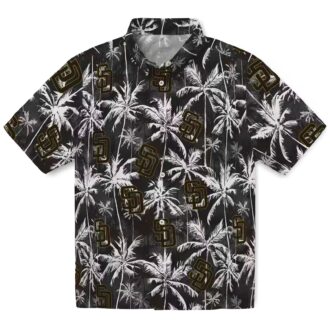 Tropical San Diego Padres Hawaiian Summer Shirt - Brown Palm Leaves Design for MLB Fans