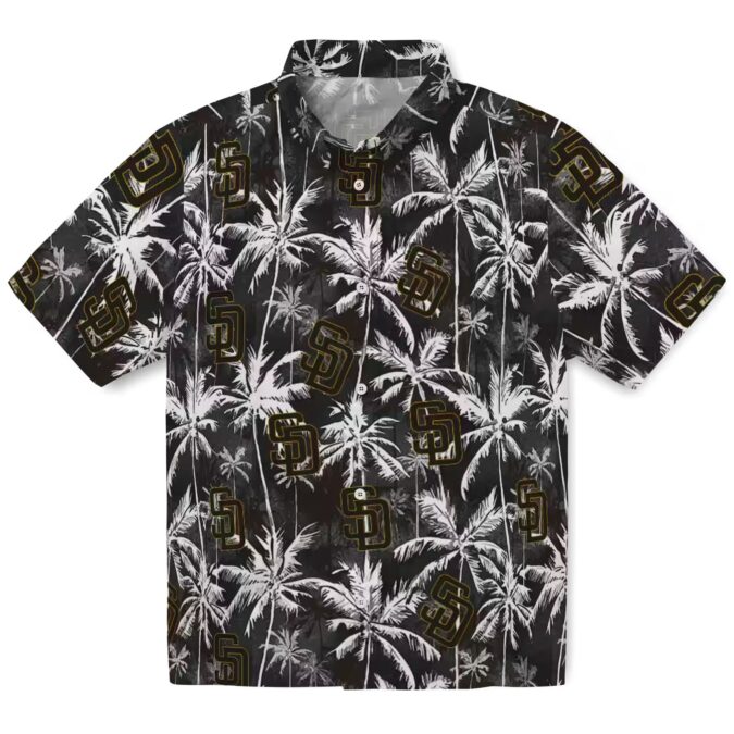 Tropical San Diego Padres Hawaiian Summer Shirt - Brown Palm Leaves Design for MLB Fans