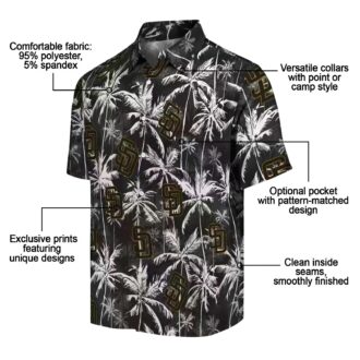 Tropical San Diego Padres Hawaiian Summer Shirt - Brown Palm Leaves Design for MLB Fans